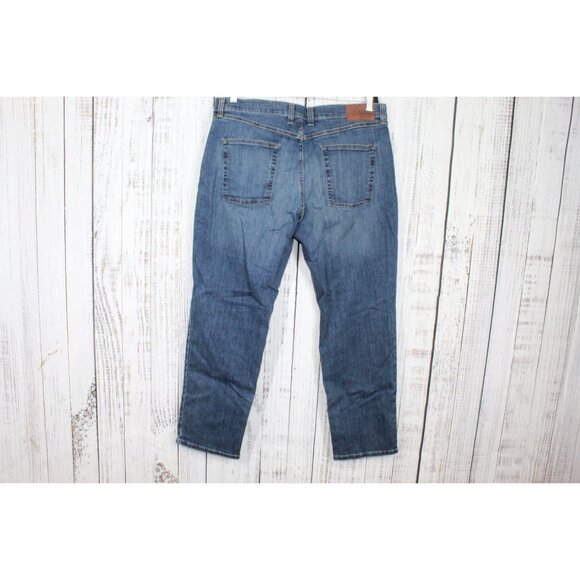 NEW  LL Bean BeanFlex Jeans Slim Fit Straight Leg Blue Washed 38x29 - Picture 6 of 9